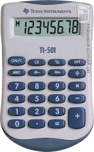 Calculatrice de poche Texas Instrument 8 chiffres TI-501